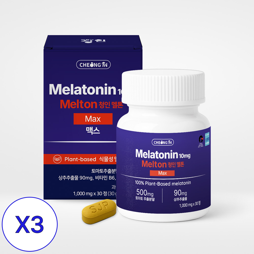멜톤 식물성 멜라토닌 맥스 10mg (90정)